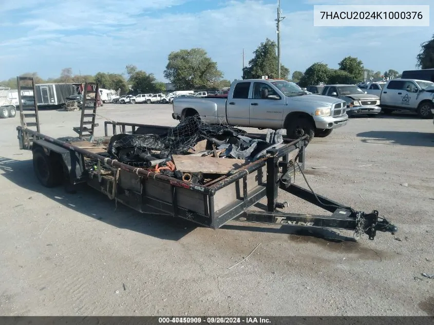 2007 Other Trailer VIN: 7HACU2024K1000376 Lot: 40450909