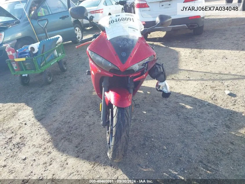 JYARJ06EX7A034048 2007 Yamaha Yzfr6 S