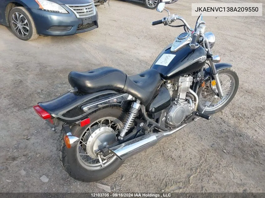 2008 Kawasaki En500 C VIN: JKAENVC138A209550 Lot: 12103705