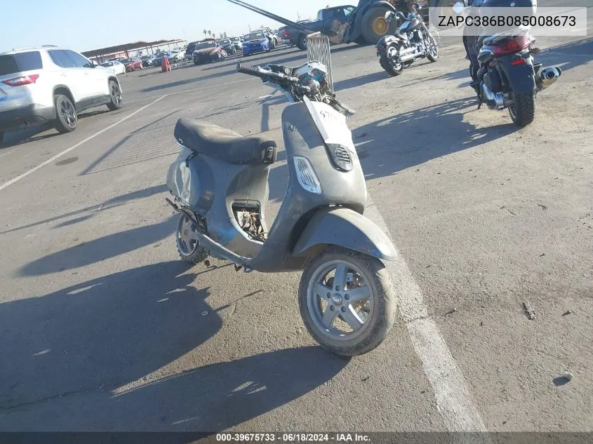 2008 Vespa Lx 50 VIN: ZAPC386B085008673 Lot: 39675733