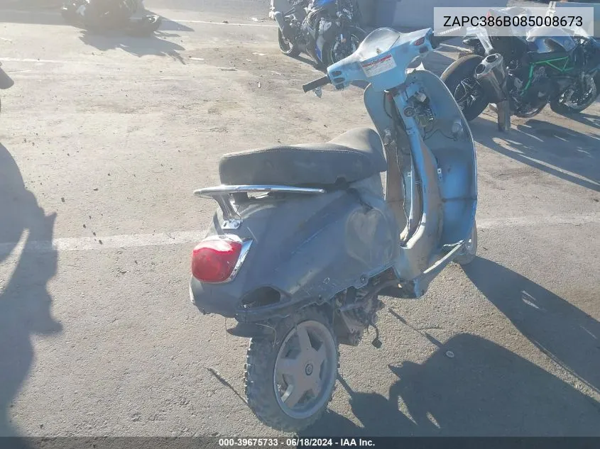 2008 Vespa Lx 50 VIN: ZAPC386B085008673 Lot: 39675733