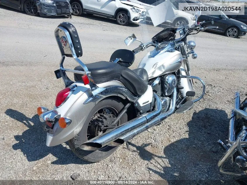 2008 Kawasaki Vn900 D VIN: JKAVN2D198A020544 Lot: 40110900