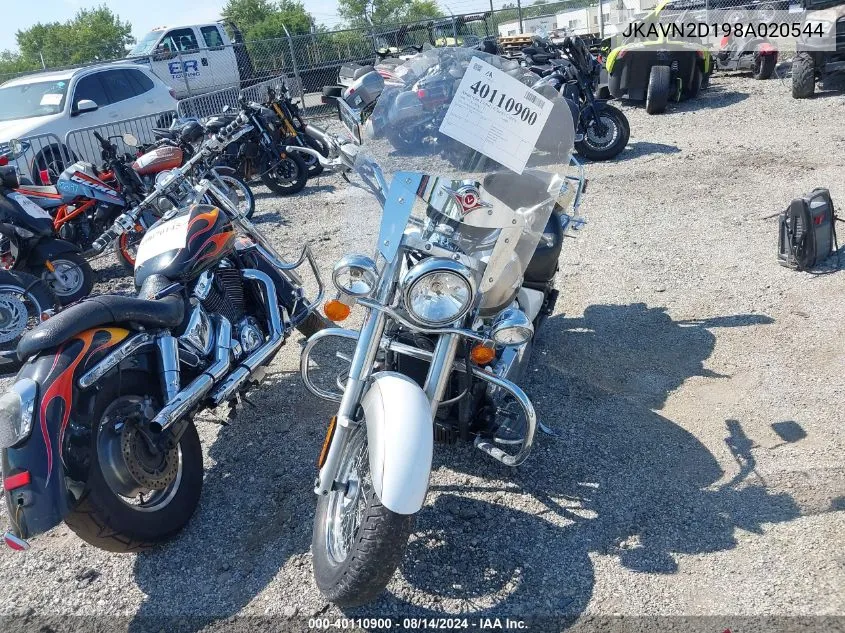 2008 Kawasaki Vn900 D VIN: JKAVN2D198A020544 Lot: 40110900