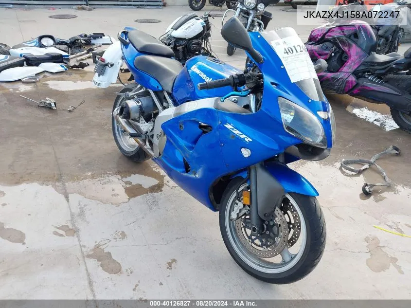 JKAZX4J158A072247 2008 Kawasaki Zx600 J1