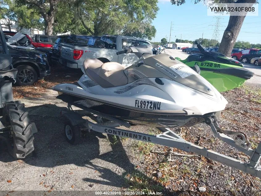 2008 Yamaha Vx VIN: YAMA3240F808 Lot: 40238910