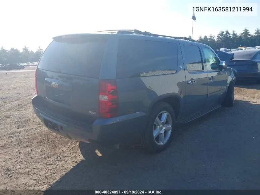 2008 Chevrolet Suburban 1500 Ltz VIN: 1GNFK163581211994 Lot: 40324897