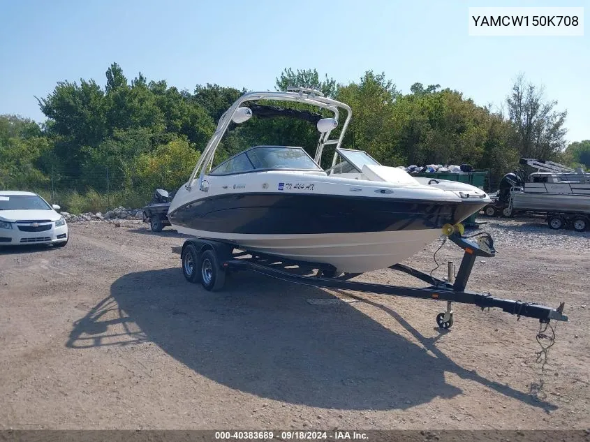 2008 Yamaha Sx210 VIN: YAMCW150K708 Lot: 40383689