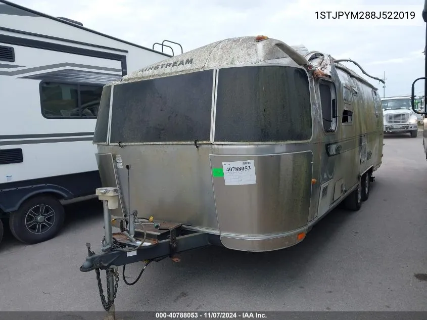 2008 Airstream Other VIN: 1STJPYM288J522019 Lot: 40788053