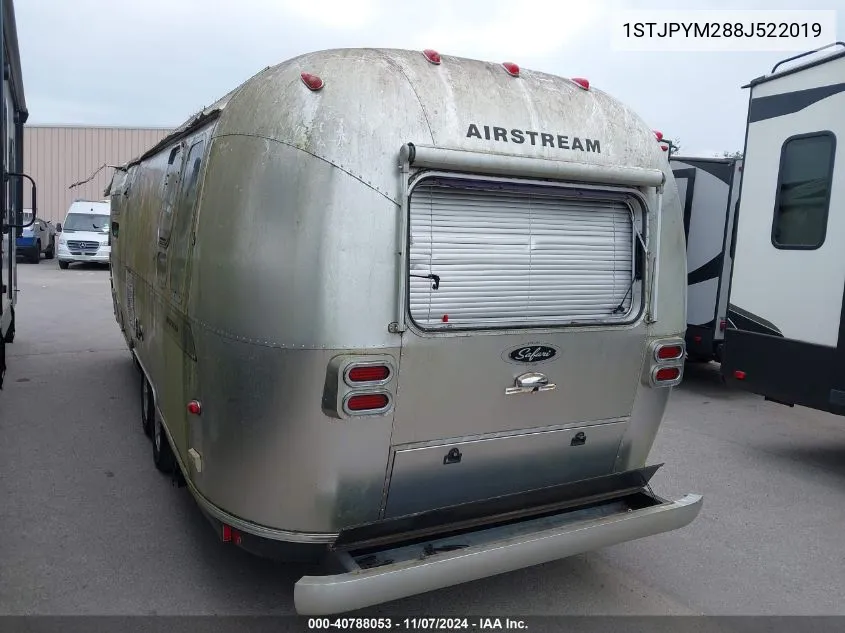 2008 Airstream Other VIN: 1STJPYM288J522019 Lot: 40788053