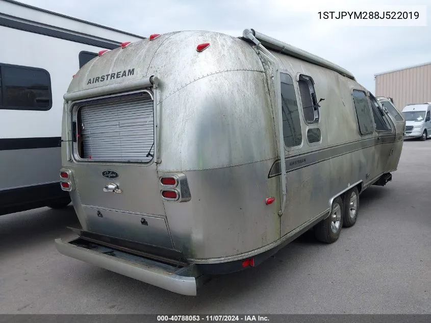 2008 Airstream Other VIN: 1STJPYM288J522019 Lot: 40788053