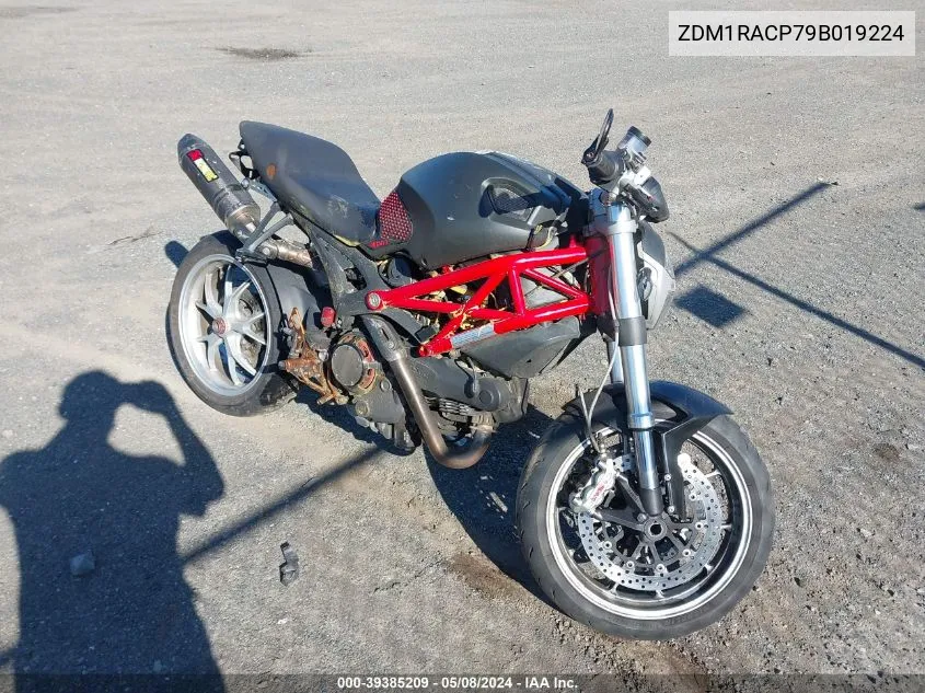 2009 Ducati Monster 1100/Base/S VIN: ZDM1RACP79B019224 Lot: 39385209