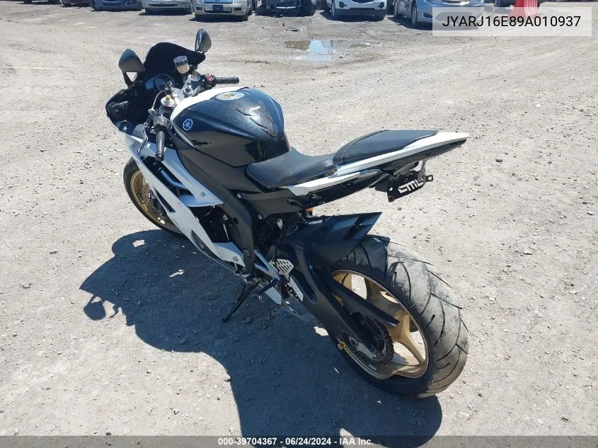 2009 Yamaha Yzfr6 VIN: JYARJ16E89A010937 Lot: 39704367