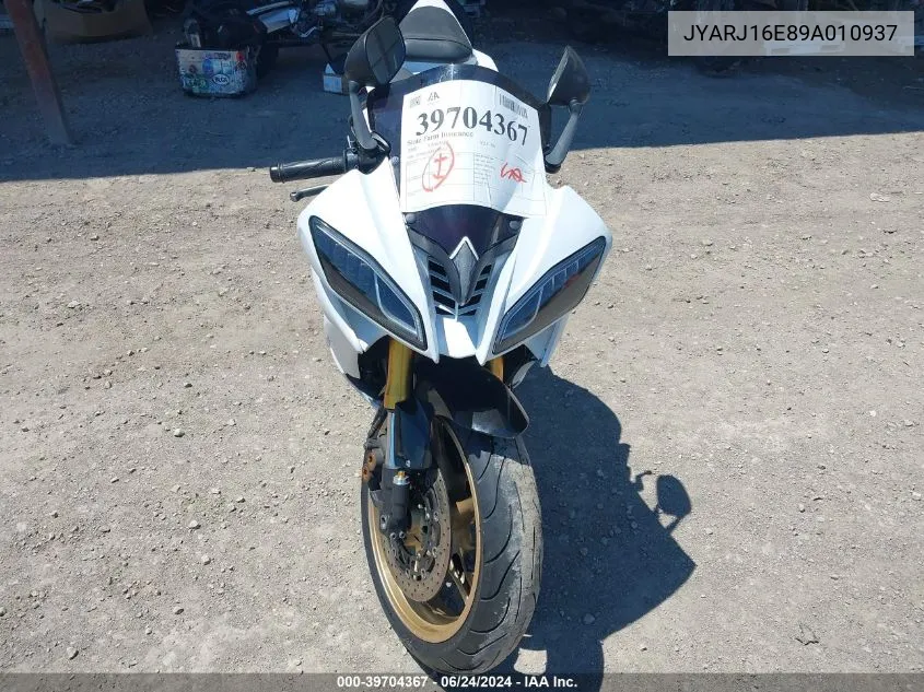 2009 Yamaha Yzfr6 VIN: JYARJ16E89A010937 Lot: 39704367