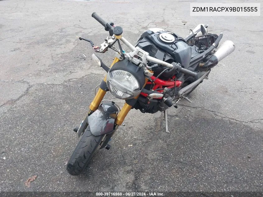 2009 Ducati Monster 1100/Base/S VIN: ZDM1RACPX9B015555 Lot: 39716988