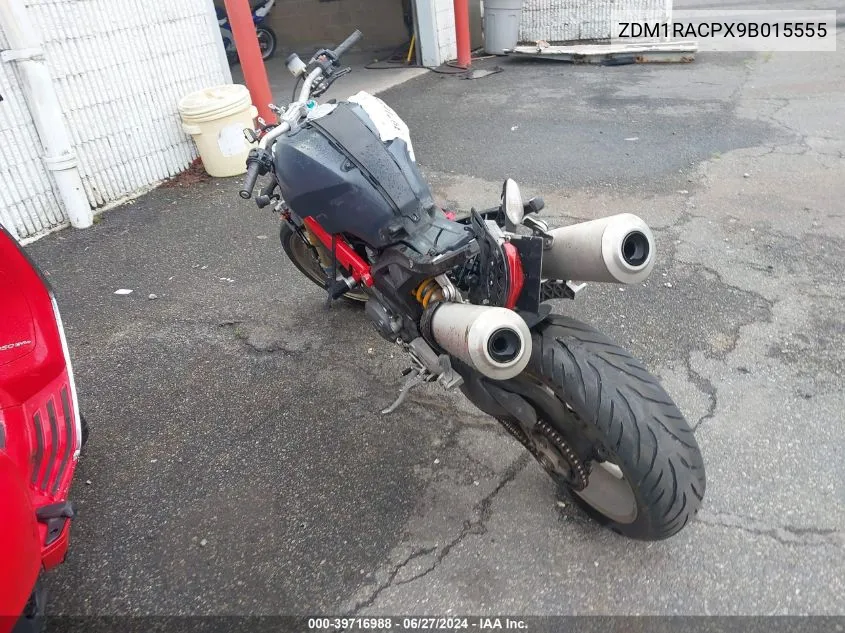 2009 Ducati Monster 1100/Base/S VIN: ZDM1RACPX9B015555 Lot: 39716988