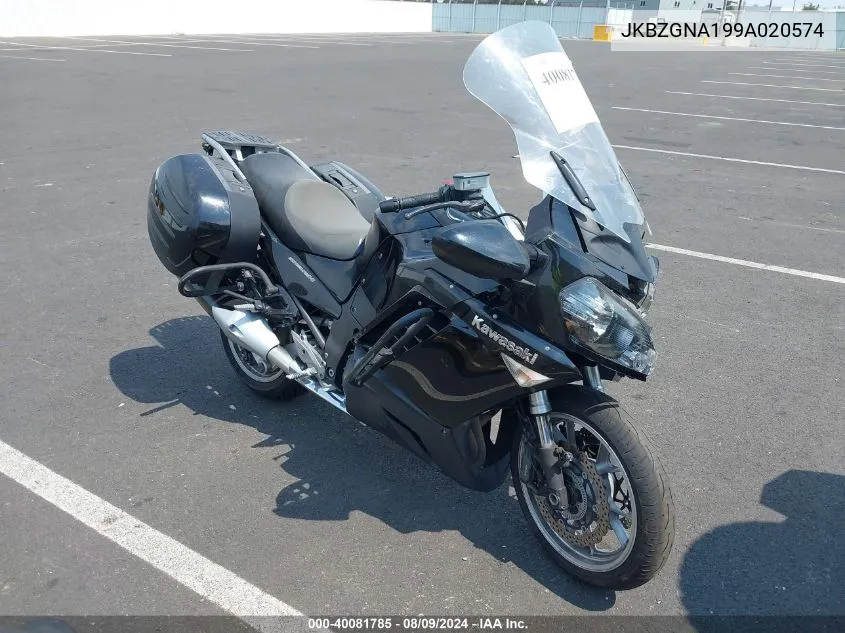 2009 Kawasaki Zg1400 A VIN: JKBZGNA199A020574 Lot: 40081785