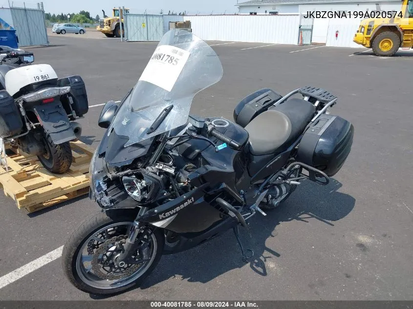 2009 Kawasaki Zg1400 A VIN: JKBZGNA199A020574 Lot: 40081785