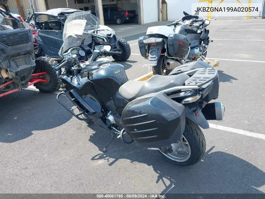 2009 Kawasaki Zg1400 A VIN: JKBZGNA199A020574 Lot: 40081785