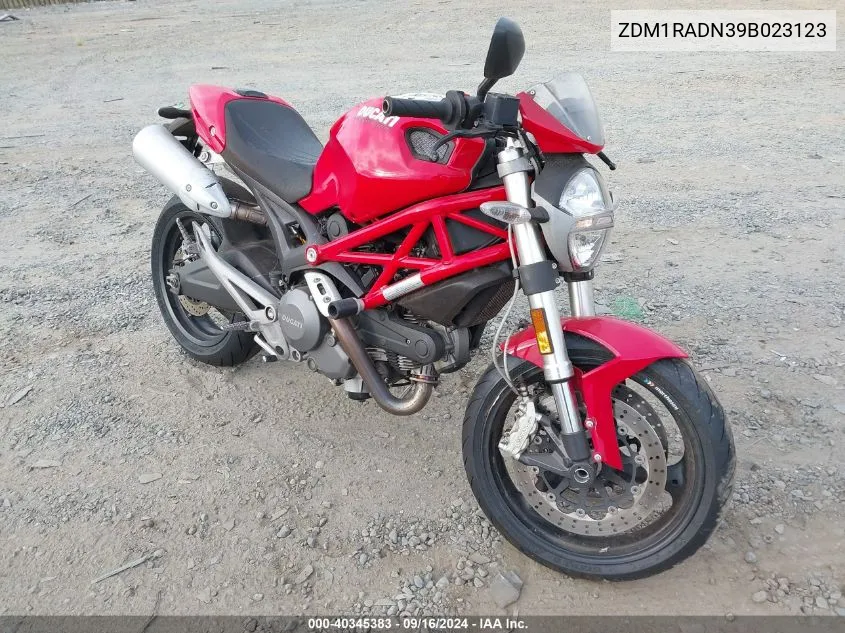 2009 Ducati Monster 696 VIN: ZDM1RADN39B023123 Lot: 40345383