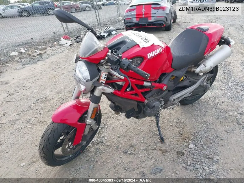 2009 Ducati Monster 696 VIN: ZDM1RADN39B023123 Lot: 40345383