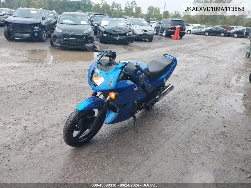 2009 Kawasaki Ex500 D VIN: JKAEXVD109A113868 Lot: 40399338