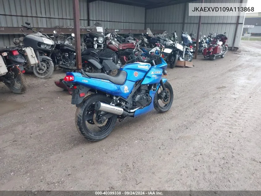 2009 Kawasaki Ex500 D VIN: JKAEXVD109A113868 Lot: 40399338