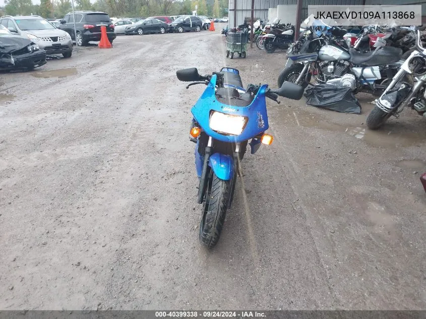 2009 Kawasaki Ex500 D VIN: JKAEXVD109A113868 Lot: 40399338