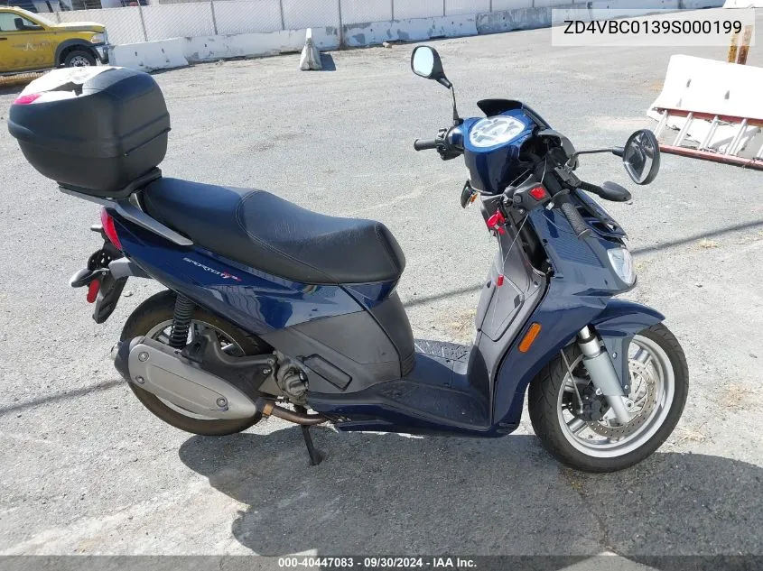 2009 Aprilia Sportcity 250 Cube VIN: ZD4VBC0139S000199 Lot: 40447083