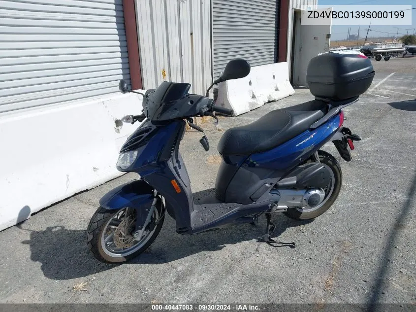 2009 Aprilia Sportcity 250 Cube VIN: ZD4VBC0139S000199 Lot: 40447083