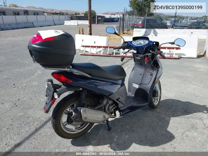 2009 Aprilia Sportcity 250 Cube VIN: ZD4VBC0139S000199 Lot: 40447083