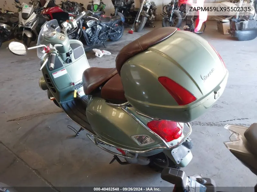 2009 Vespa Gts 250 VIN: ZAPM459LX95502335 Lot: 40452548