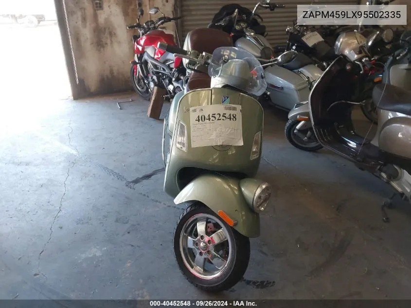 2009 Vespa Gts 250 VIN: ZAPM459LX95502335 Lot: 40452548