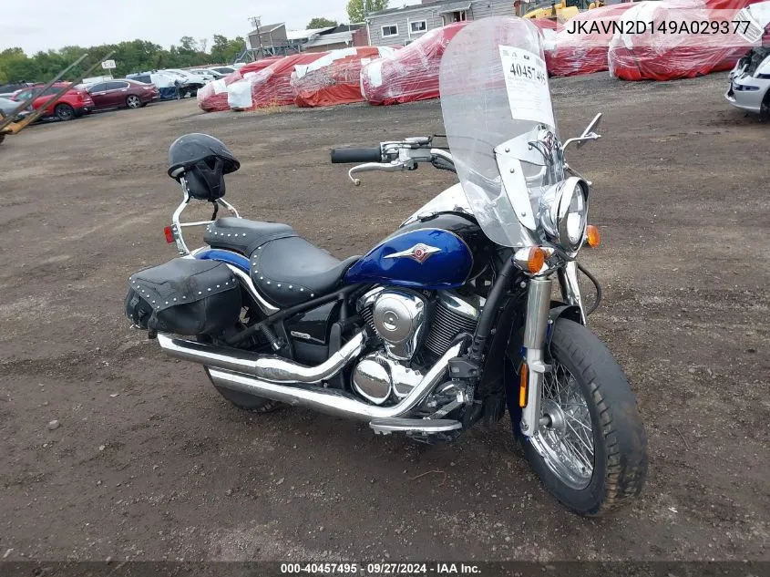 2009 Kawasaki Vn900 D VIN: JKAVN2D149A029377 Lot: 40457495