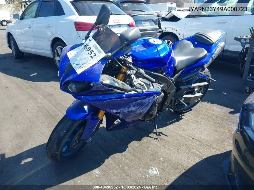 2009 Yamaha Yzfr1 VIN: JYARN23Y49A000723 Lot: 40496952