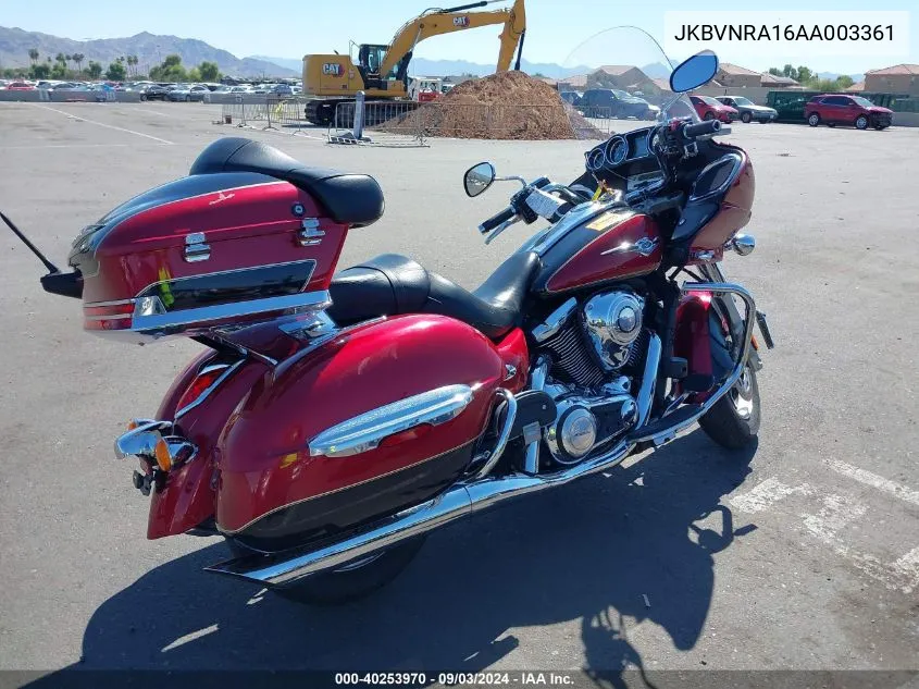 2010 Kawasaki Vn1700 A VIN: JKBVNRA16AA003361 Lot: 40253970