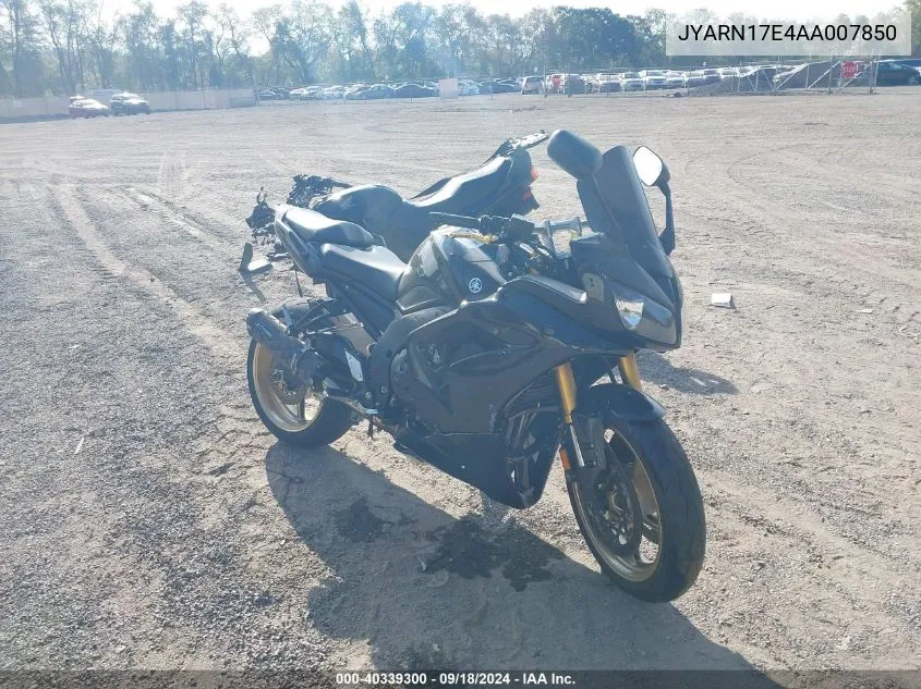 2010 Yamaha Fz1 S VIN: JYARN17E4AA007850 Lot: 40339300