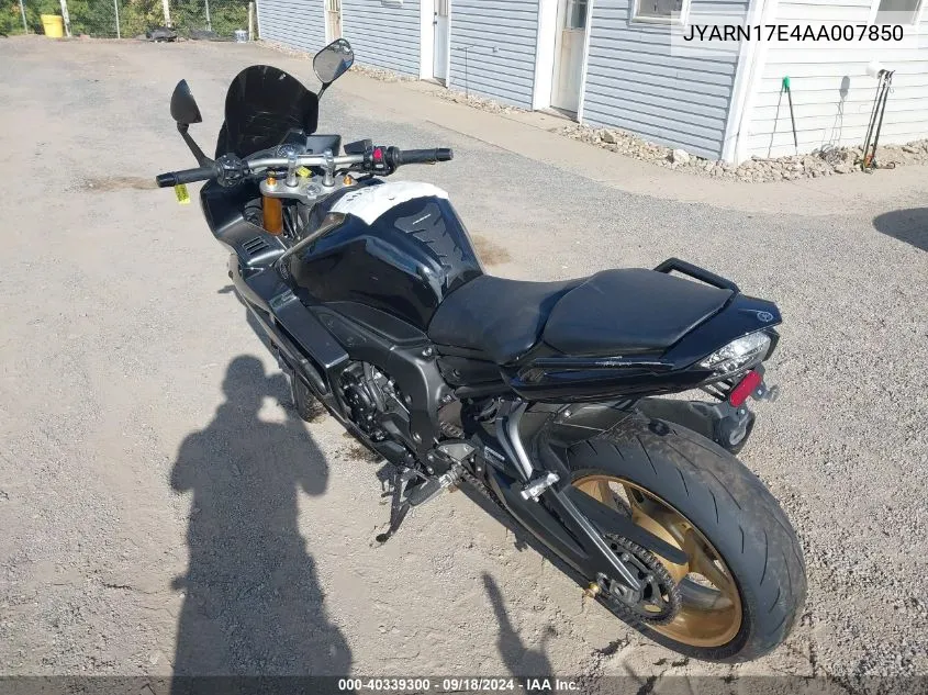 2010 Yamaha Fz1 S VIN: JYARN17E4AA007850 Lot: 40339300