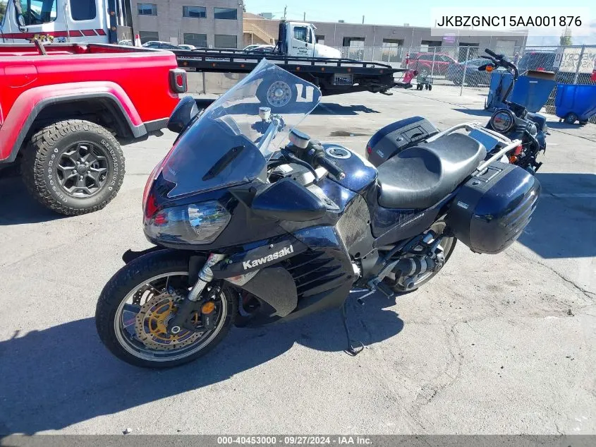 2010 Kawasaki Zg1400 C VIN: JKBZGNC15AA001876 Lot: 40453000