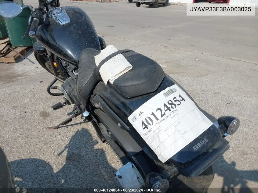 JYAVP33E3BA003025 2011 Yamaha Xvs1300 Cu