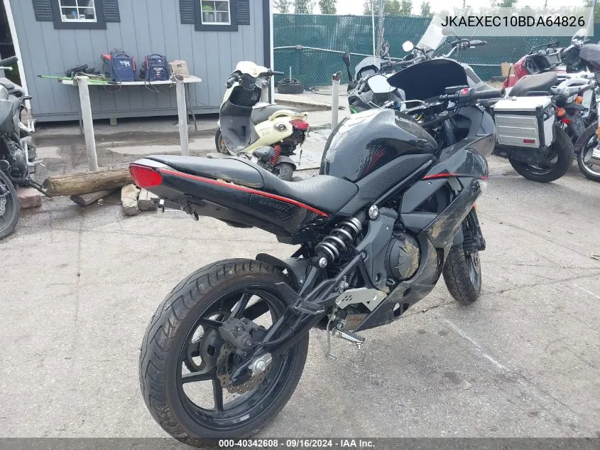 2011 Kawasaki Ex650 C VIN: JKAEXEC10BDA64826 Lot: 40342608