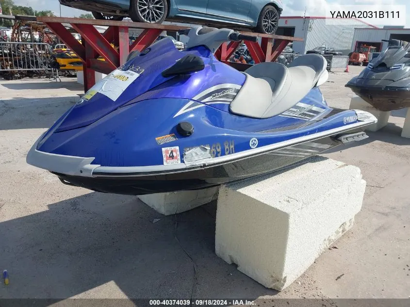 2011 Yamaha Other VIN: YAMA2031B111 Lot: 40374039