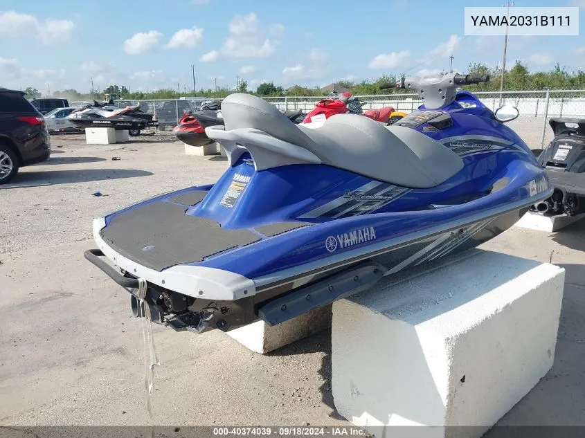 2011 Yamaha Other VIN: YAMA2031B111 Lot: 40374039