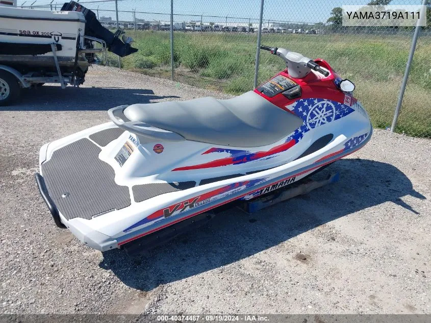 2011 Yamaha Vx Deluxe VIN: YAMA3719A111 Lot: 40374487