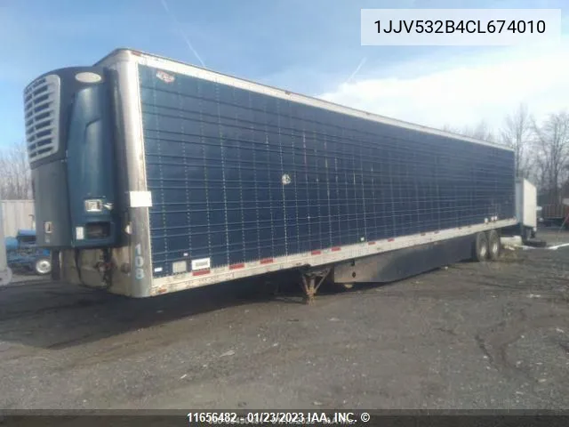 2012 Wabash National Corp Trailer VIN: 1JJV532B4CL674010 Lot: 11656482