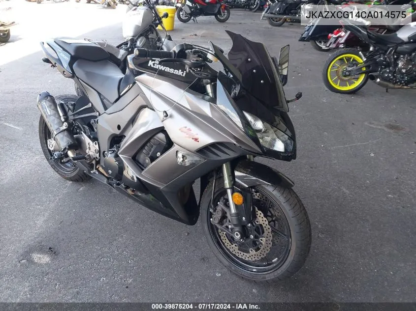 2012 Kawasaki Zx1000 G VIN: JKAZXCG14CA014575 Lot: 39875204