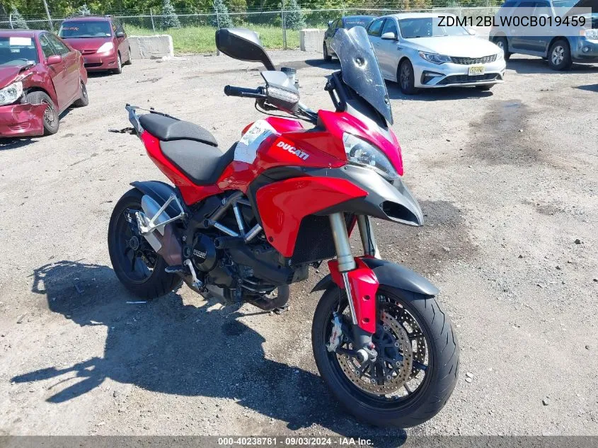 2012 Ducati Multistrada 1200/S VIN: ZDM12BLW0CB019459 Lot: 40238781