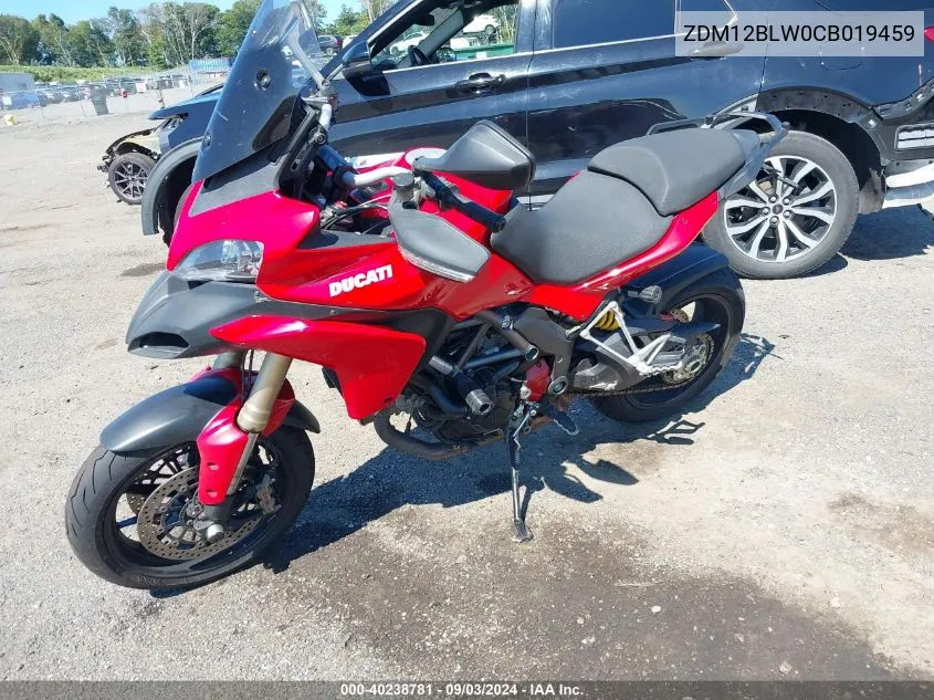 2012 Ducati Multistrada 1200/S VIN: ZDM12BLW0CB019459 Lot: 40238781