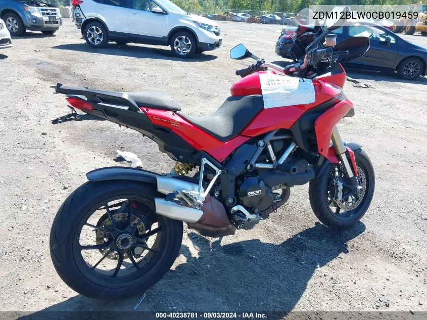 2012 Ducati Multistrada 1200/S VIN: ZDM12BLW0CB019459 Lot: 40238781