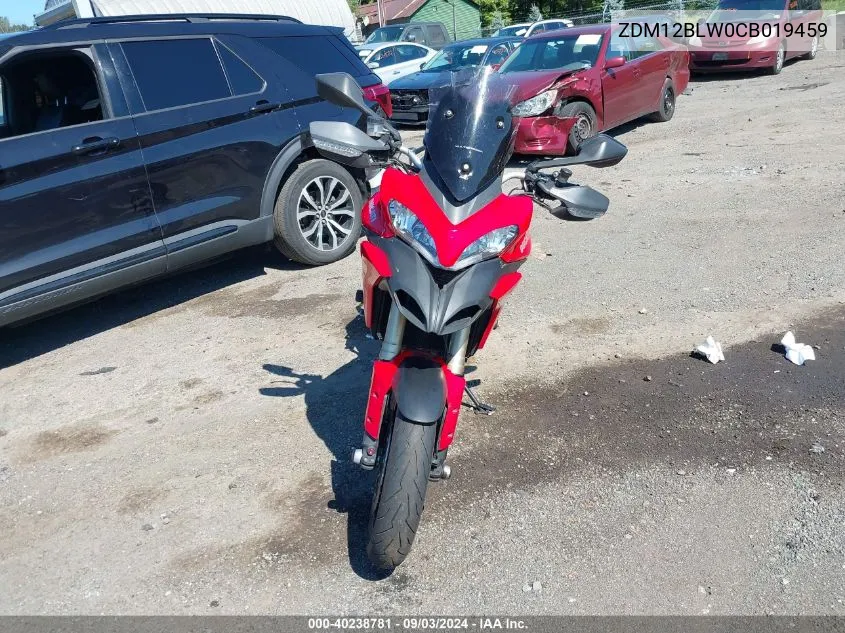 2012 Ducati Multistrada 1200/S VIN: ZDM12BLW0CB019459 Lot: 40238781