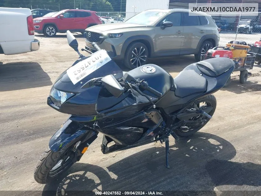 2012 Kawasaki Ex250 J VIN: JKAEXMJ10CDAA1977 Lot: 40247552